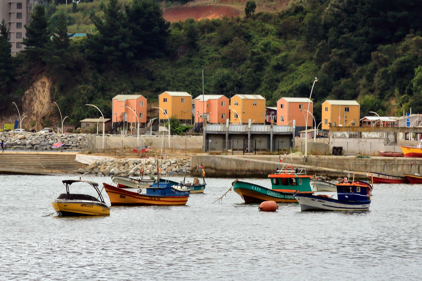 Canon EF 75-300mm f/4-5.6 sample photo. Palafitos en dichato photography
