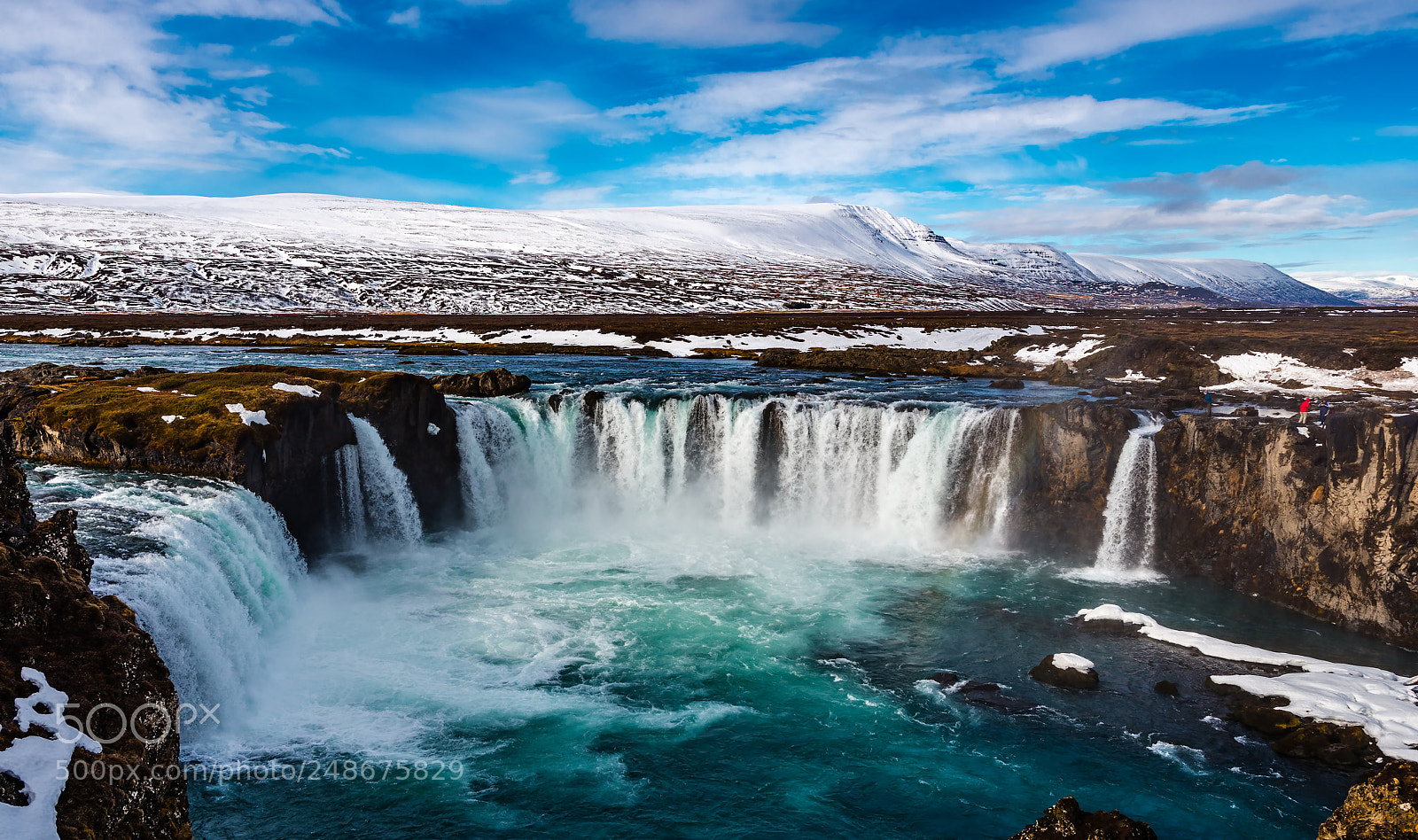 Nikon D800 sample photo. Overlooking goðafoss waterfall photography