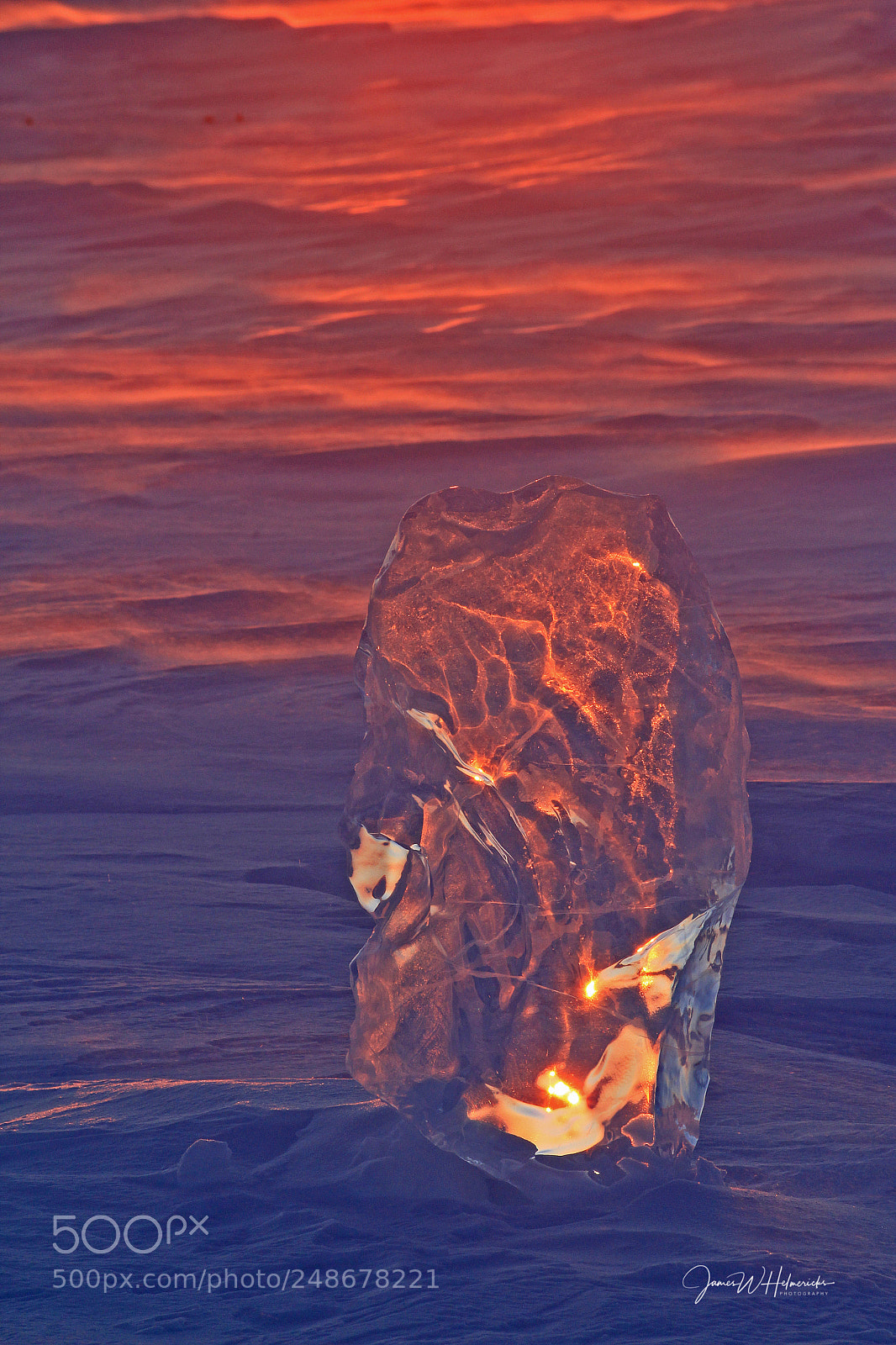 Canon EOS 550D (EOS Rebel T2i / EOS Kiss X4) sample photo. Evening glow - ice photography