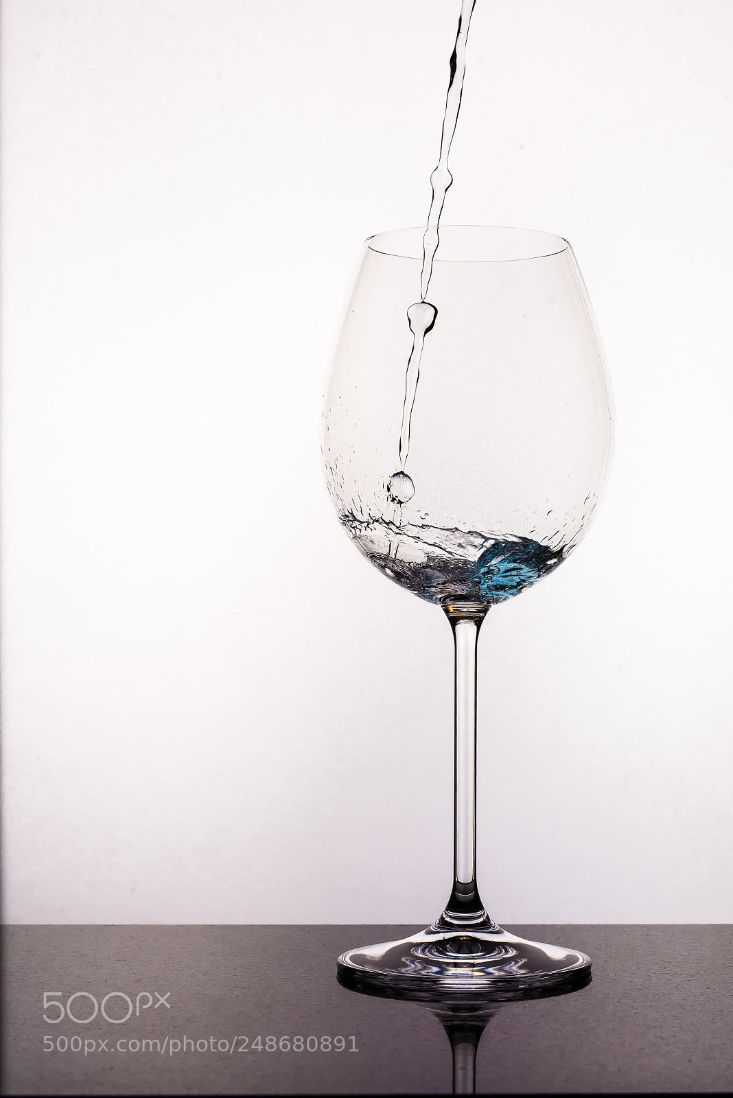 Nikon D610 sample photo. Wineglass pour water photography