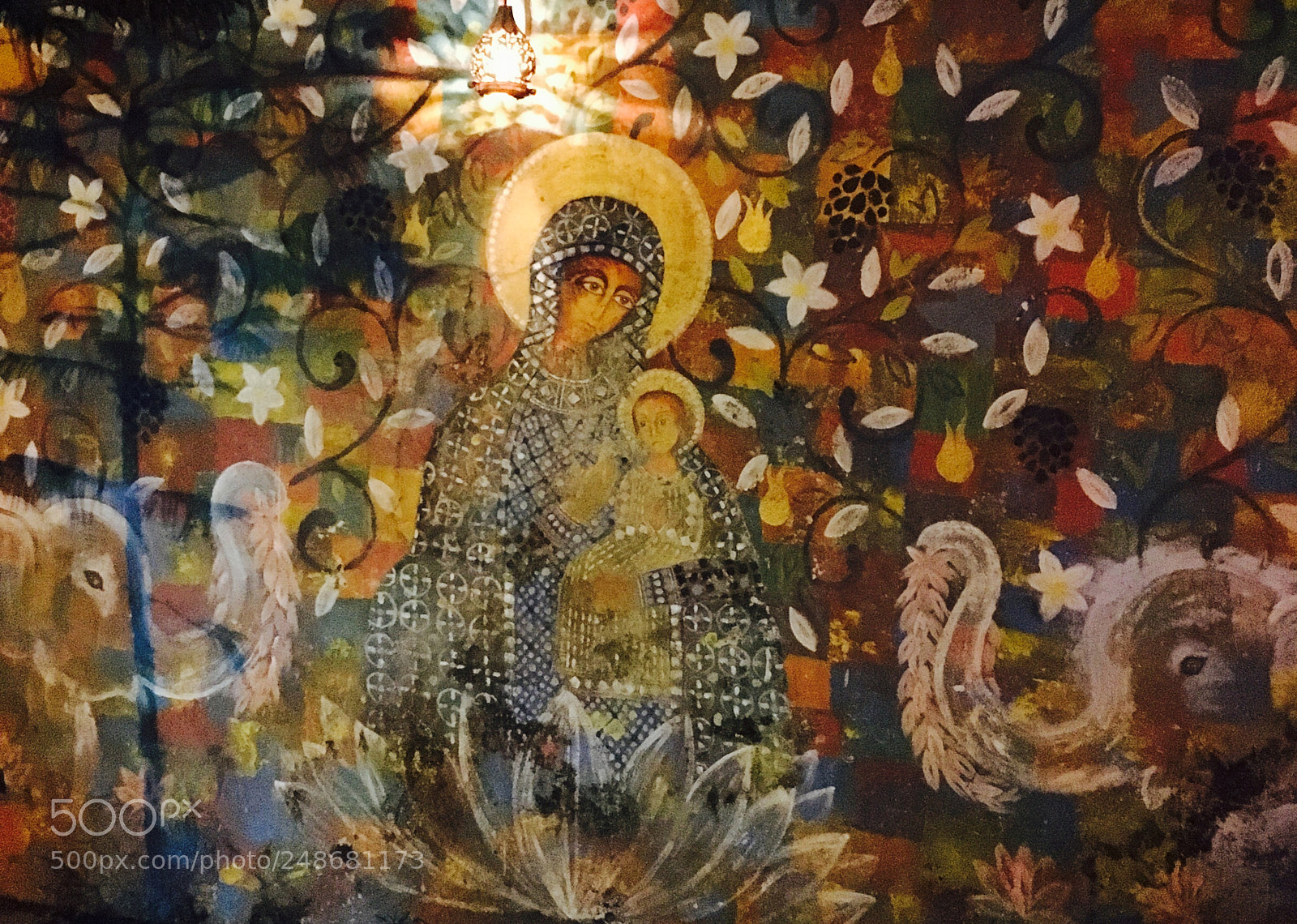 Apple iPhone 6s sample photo. Christianity meets hinduism...mother mary photography