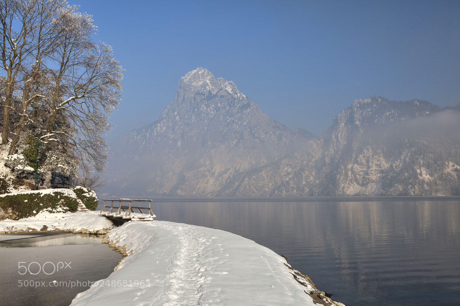 Canon EOS 5D Mark II sample photo. Traunstein in winter photography