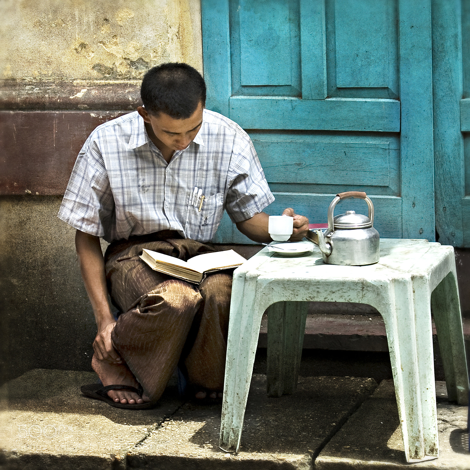 Nikon D200 sample photo. Tea time / myanmar photography