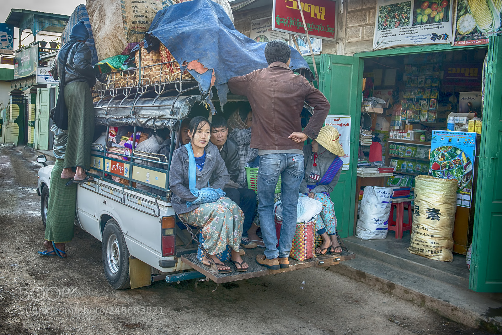 Nikon D800 sample photo. Taxi service / myanmar photography