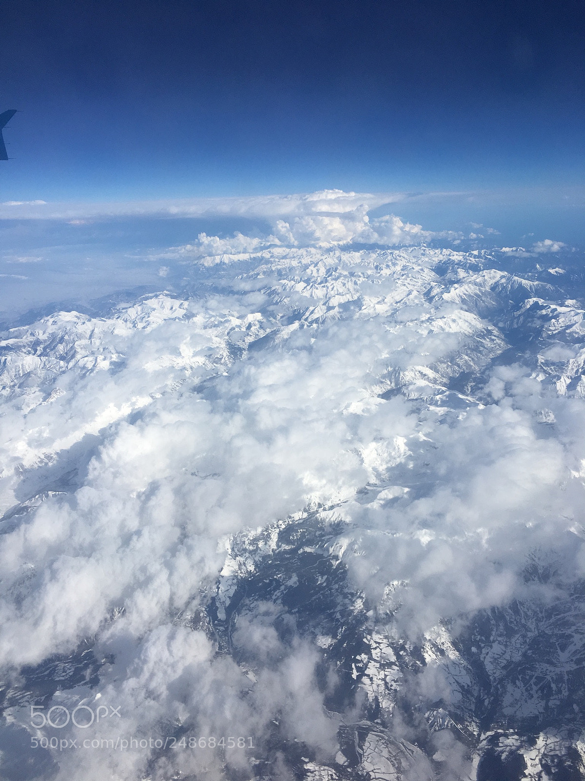 Apple iPhone 6s sample photo. Cloudy snow mountains photography
