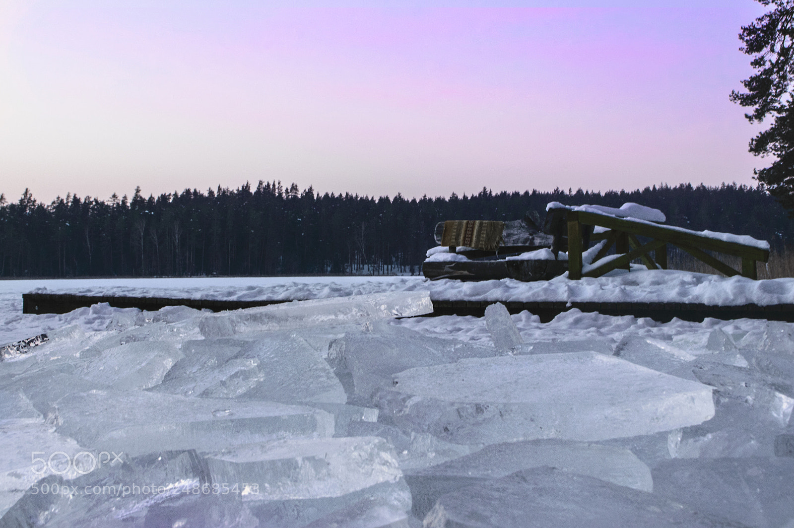 Nikon D3200 sample photo. Ice cold sunrise photography