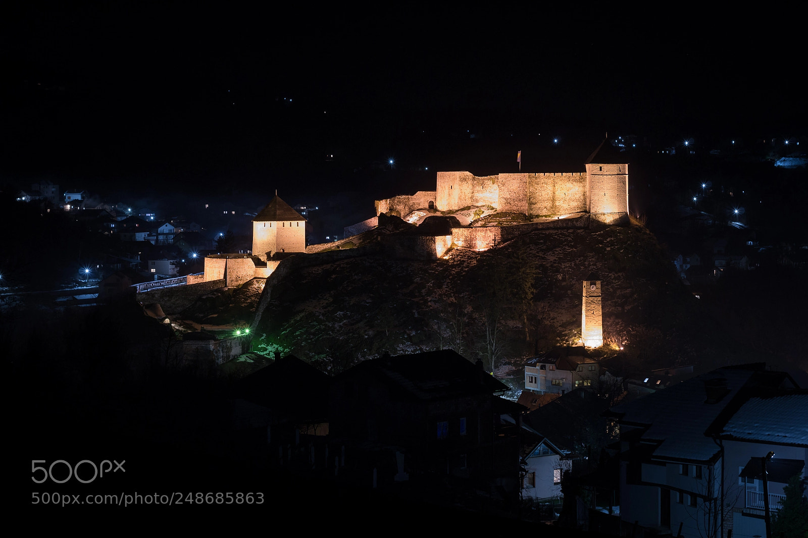 Nikon D3100 sample photo. Tesanj castle photography