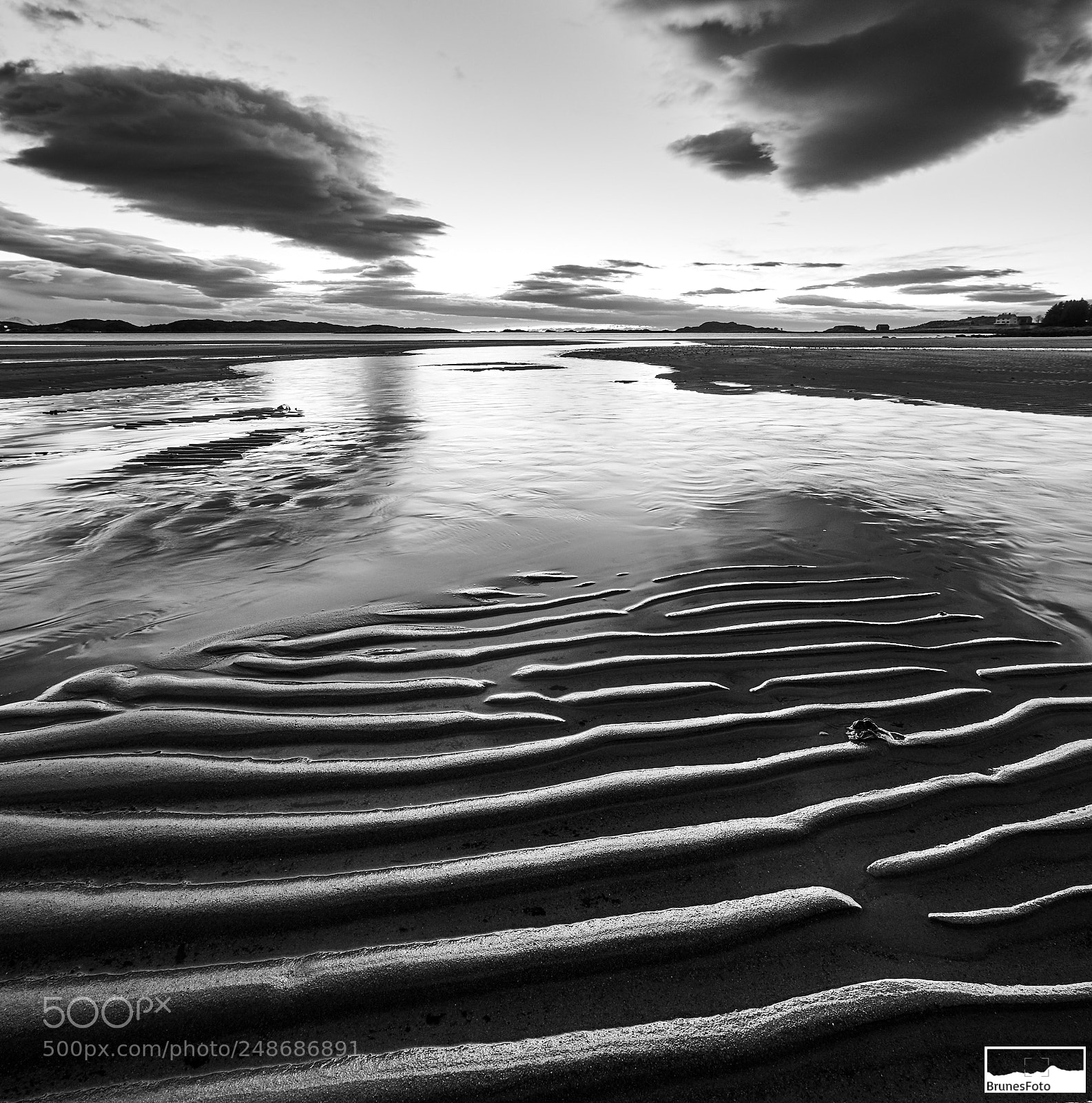 Nikon D850 sample photo. Black and white beach photography