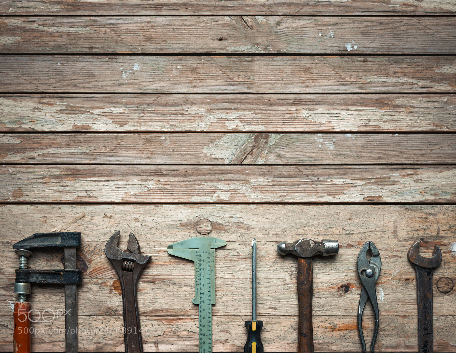 Nikon D610 sample photo. Row of old tools photography