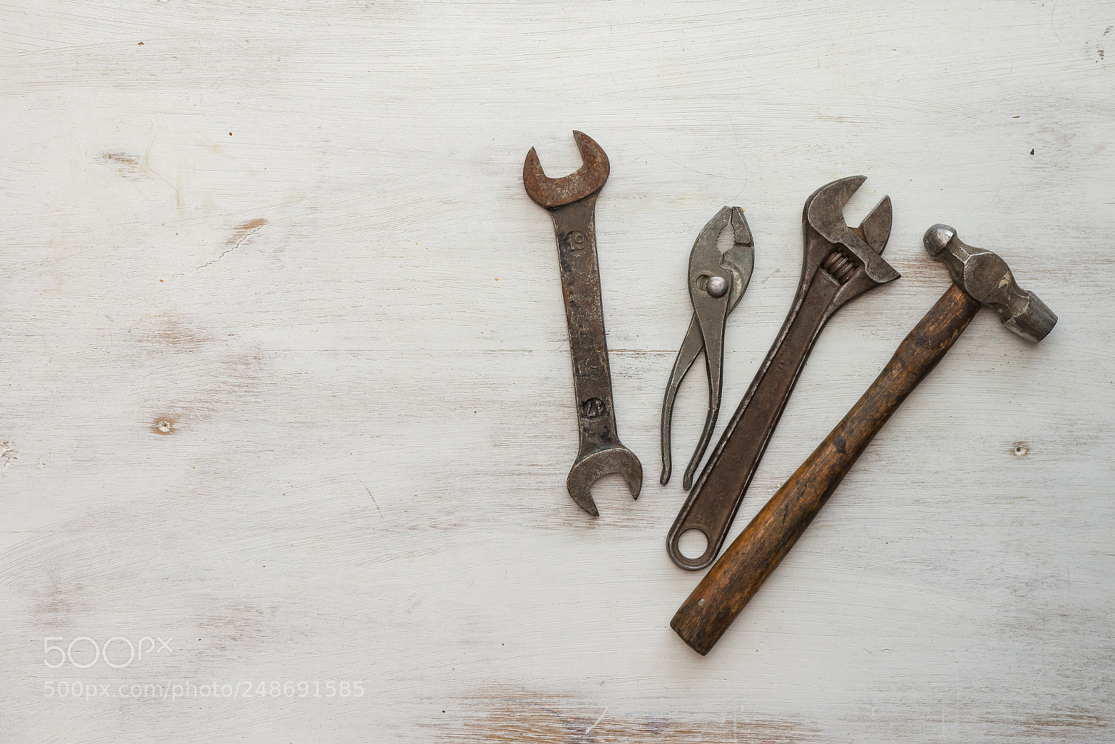 Nikon D610 sample photo. Row of old tools photography