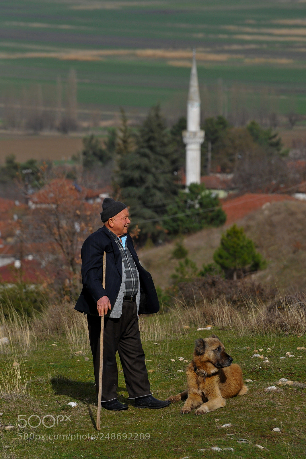 Nikon D3 sample photo. Shepherd and his dog photography