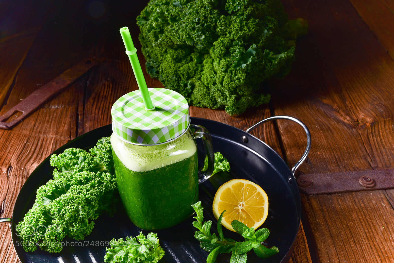 Nikon D810 sample photo. Kale smoothie photography