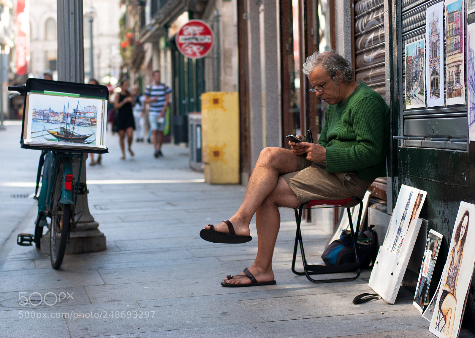 Nikon D60 sample photo. Steet artist in porto photography