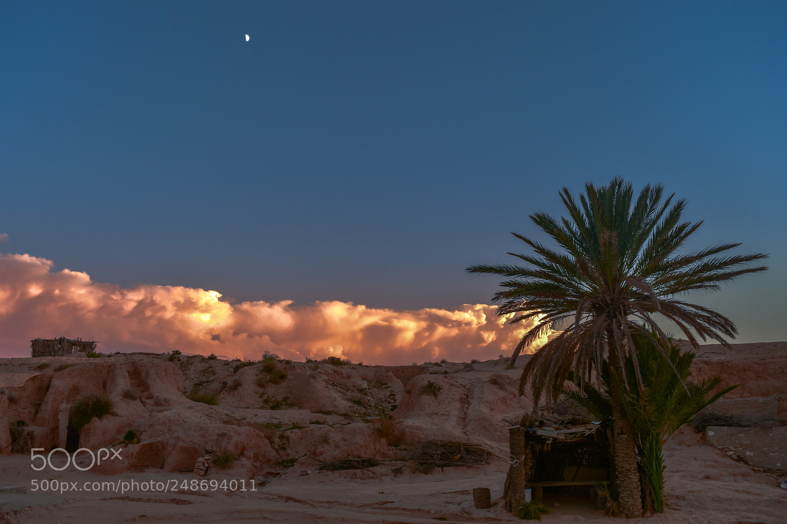 Nikon D7200 sample photo. Moon rise during sunset photography