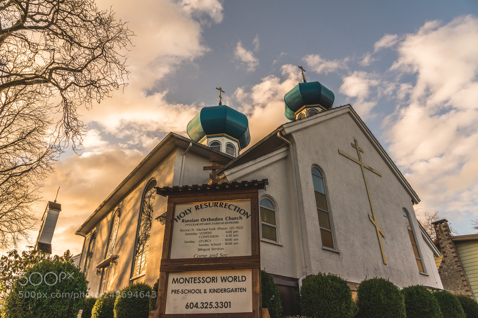 Sony a7 II sample photo. Magic hour church photography