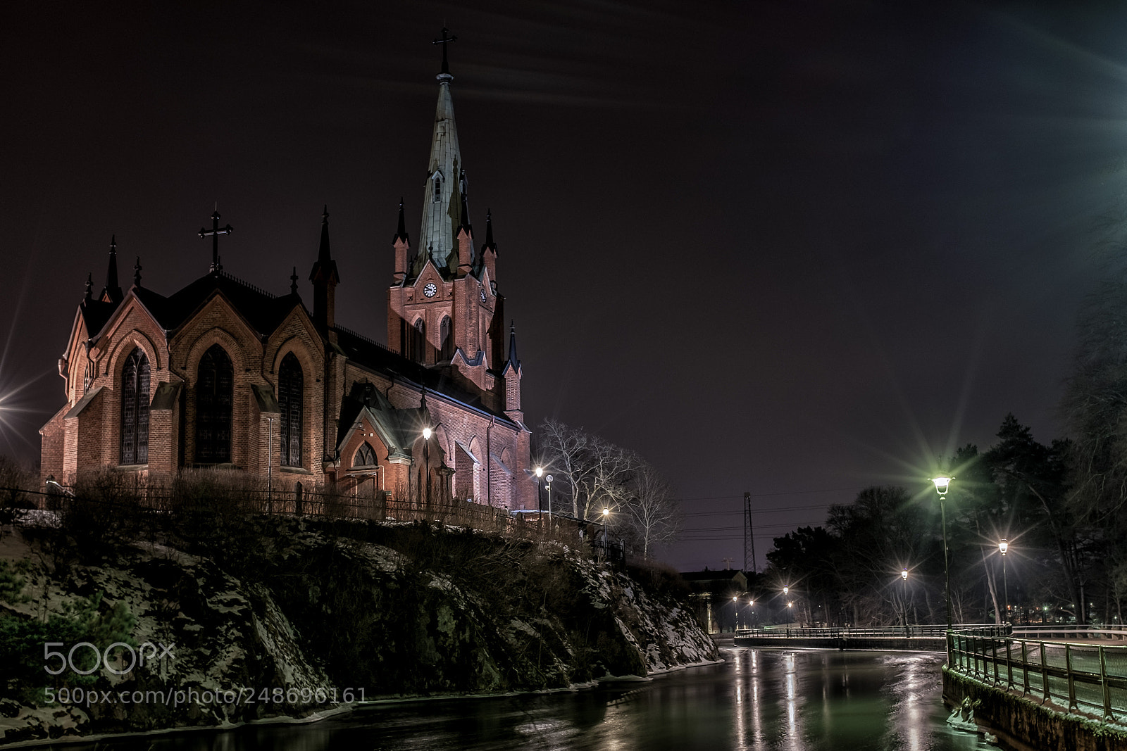 Fujifilm X100T sample photo. Trollhättan night photography