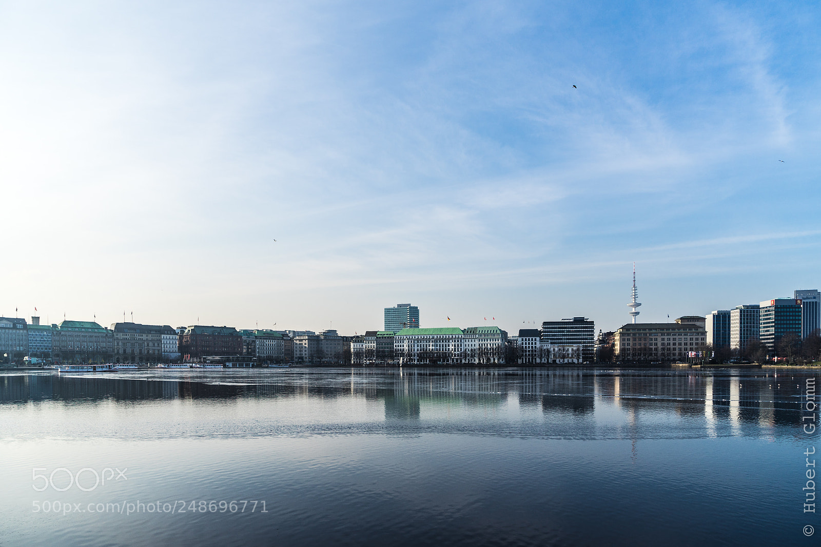 Sony a7 II sample photo. Hamburg binnenalster im winter photography