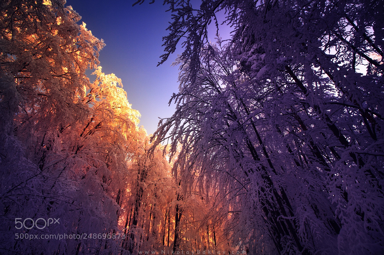 Canon EOS 7D sample photo. Snowy sunset photography