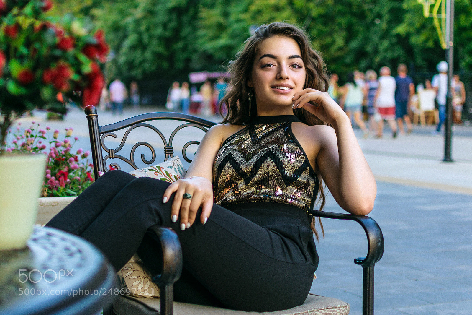 Nikon D5300 sample photo. Girl in summer cafe / ДЕВУШКА В ЛЕТНЕМ КАФЕ photography