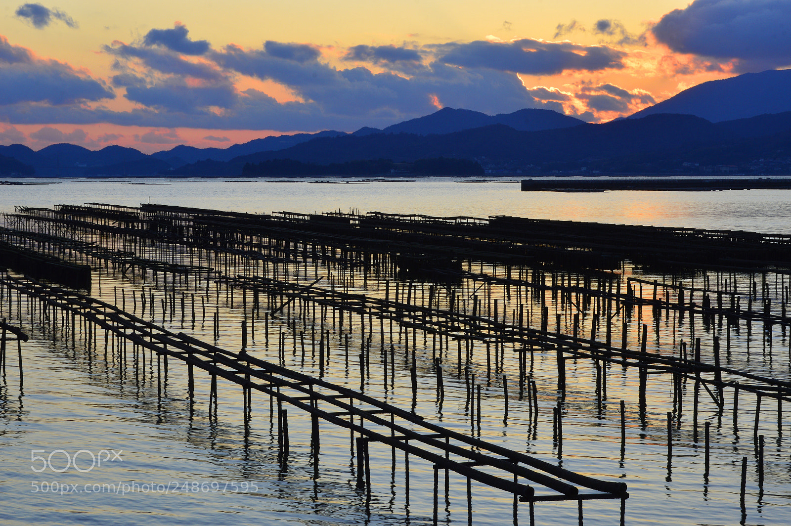 Nikon D3200 sample photo. Sunset......夕暮れの瀬戸内海 photography