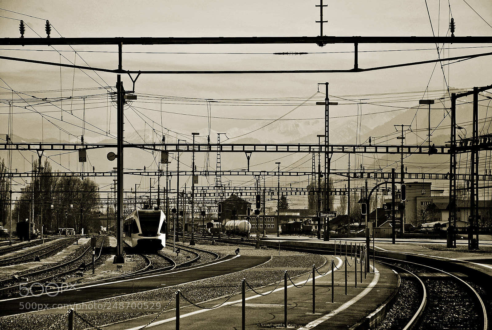 Nikon D60 sample photo. Sargans railway station photography