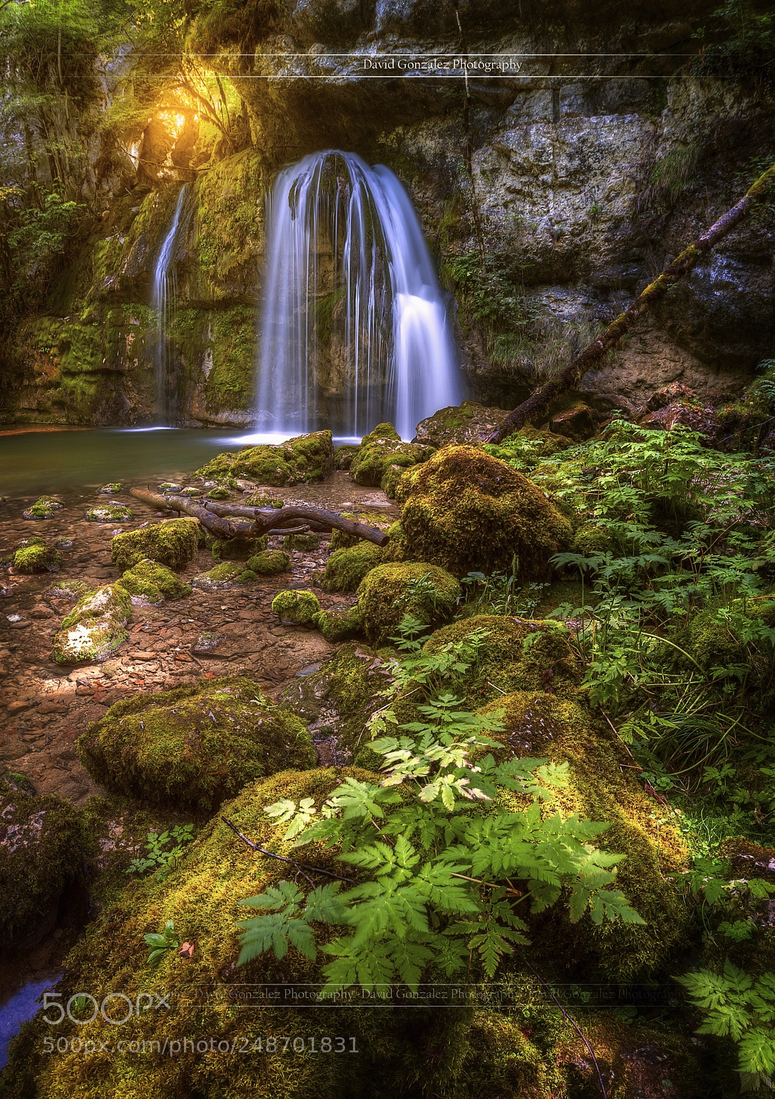 Nikon D700 sample photo. Waterfall in jura photography
