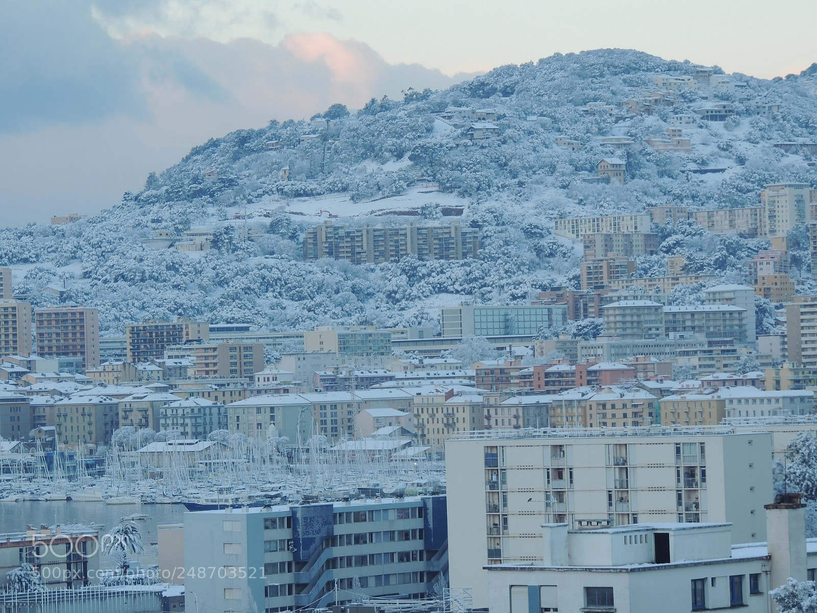 Nikon Coolpix P510 sample photo. Ajaccio sous la neige photography