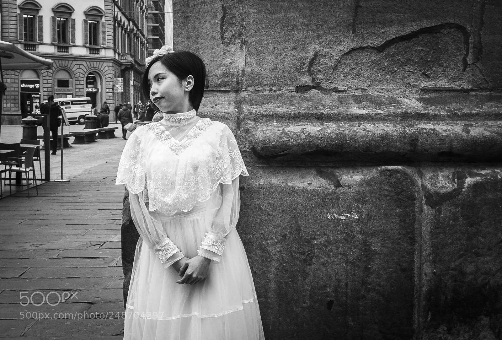 Fujifilm X100T sample photo. Girl in white photography