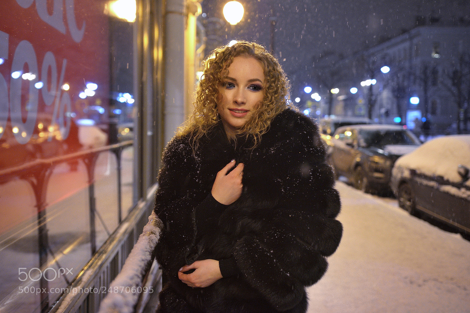 Nikon D7100 sample photo. Blonde in snow photography