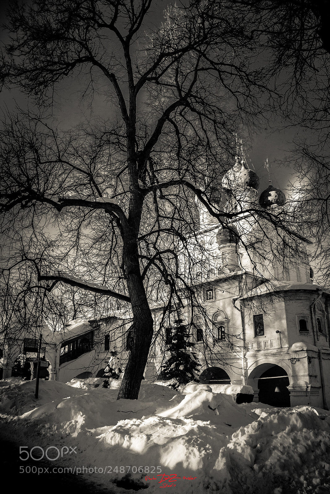 Canon EOS 50D sample photo. Old church in winter photography
