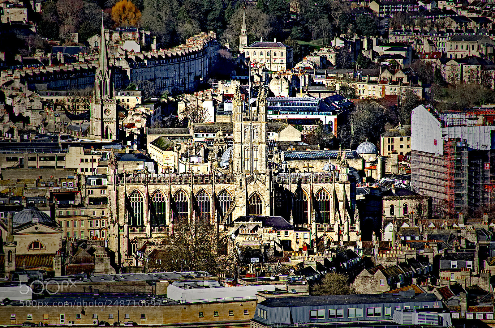 Nikon D5100 sample photo. Bath abbey in winter photography