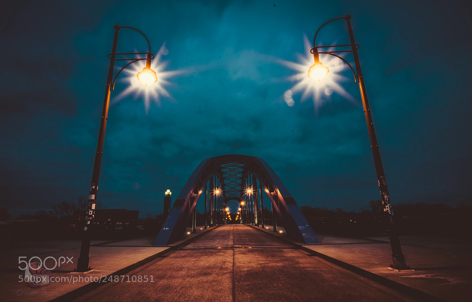 Sony a7R II sample photo. Bridge at night photography