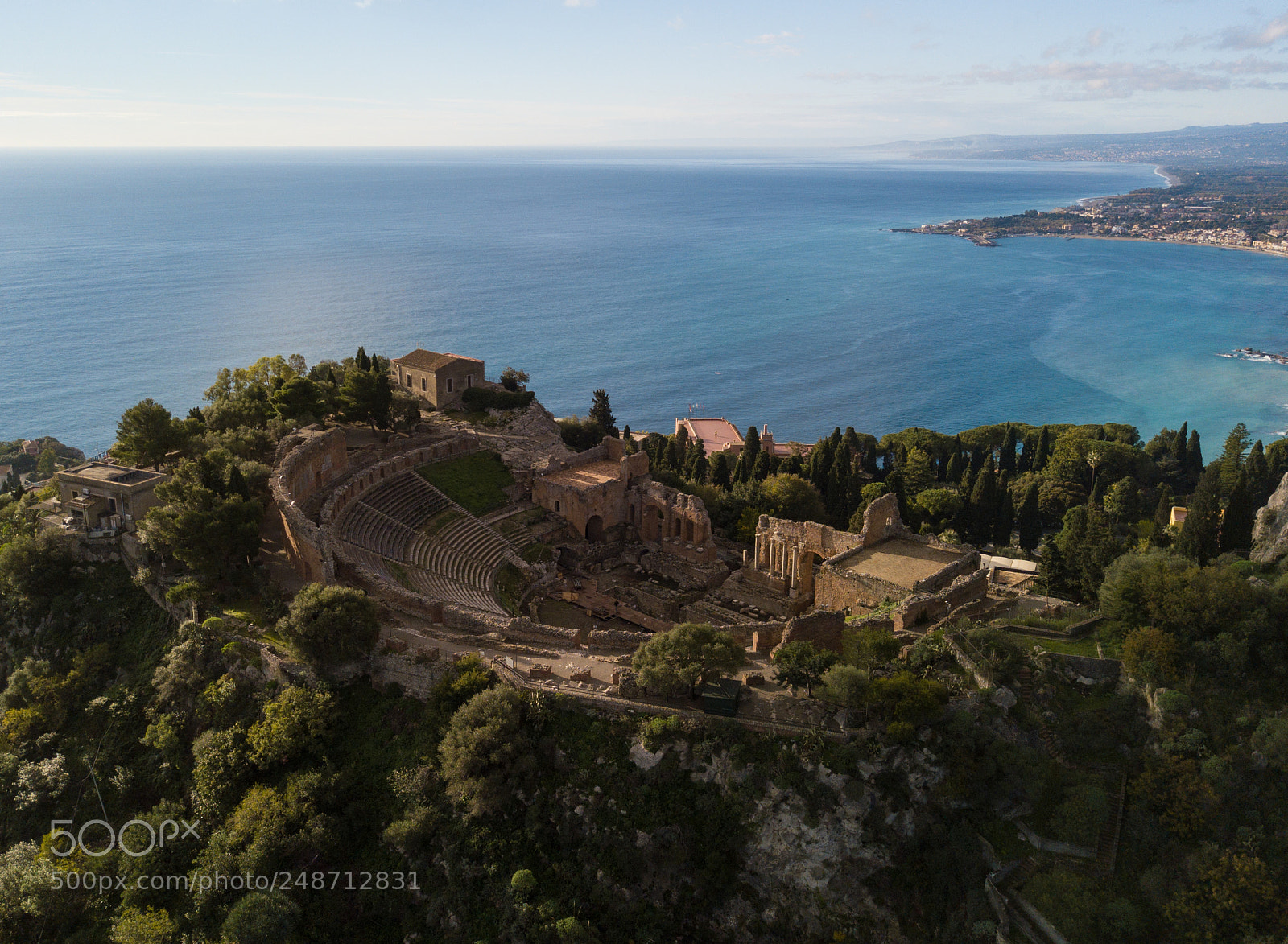 DJI FC220 sample photo. Taormina ancient greek theatre photography