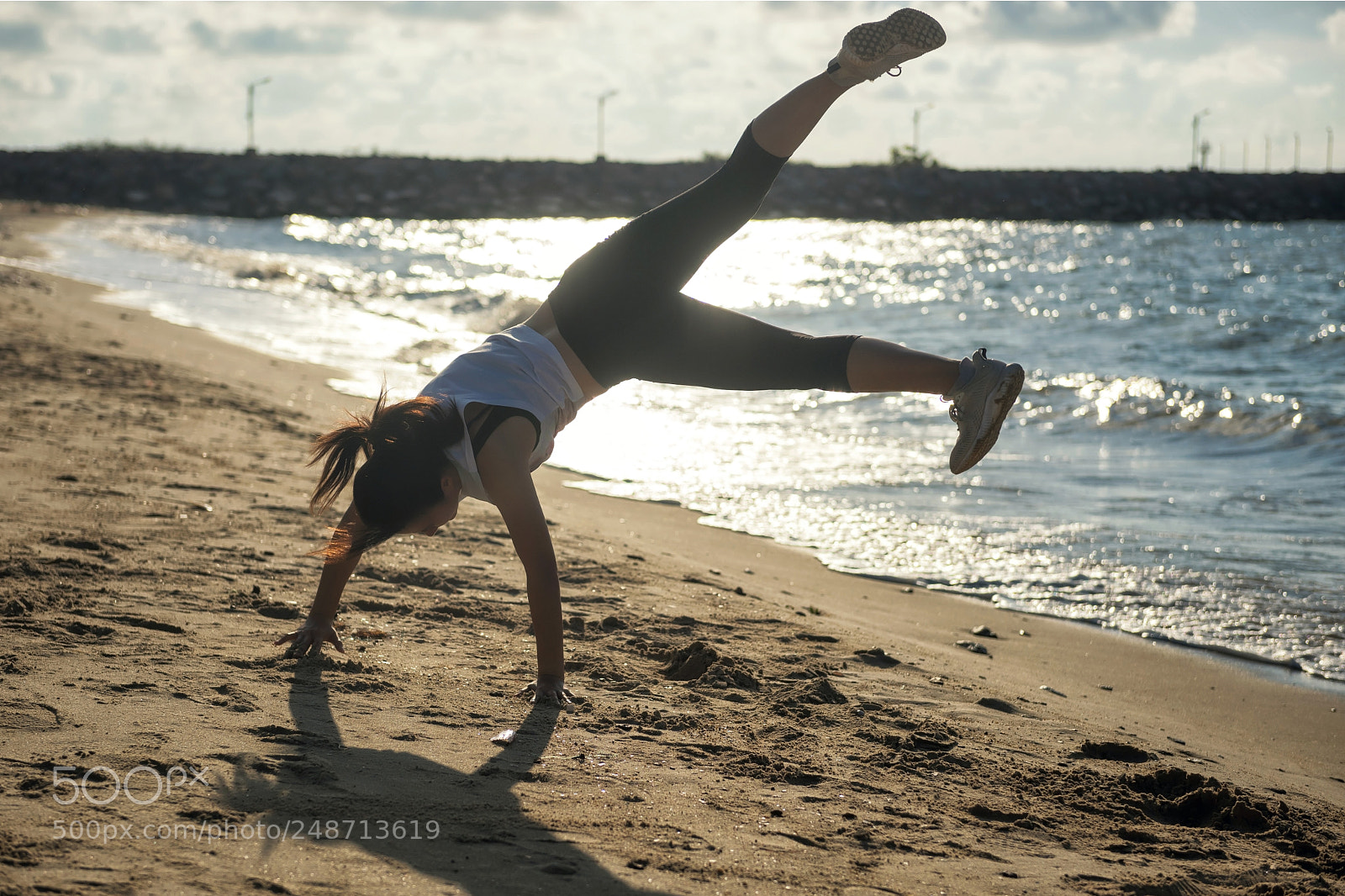 Nikon D810 sample photo. Sport woman somersault on photography