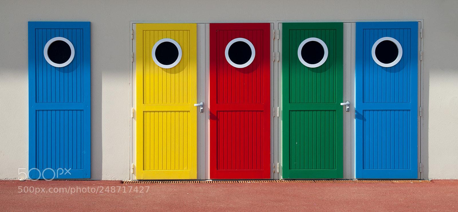 Nikon D200 sample photo. Five colored doors photography