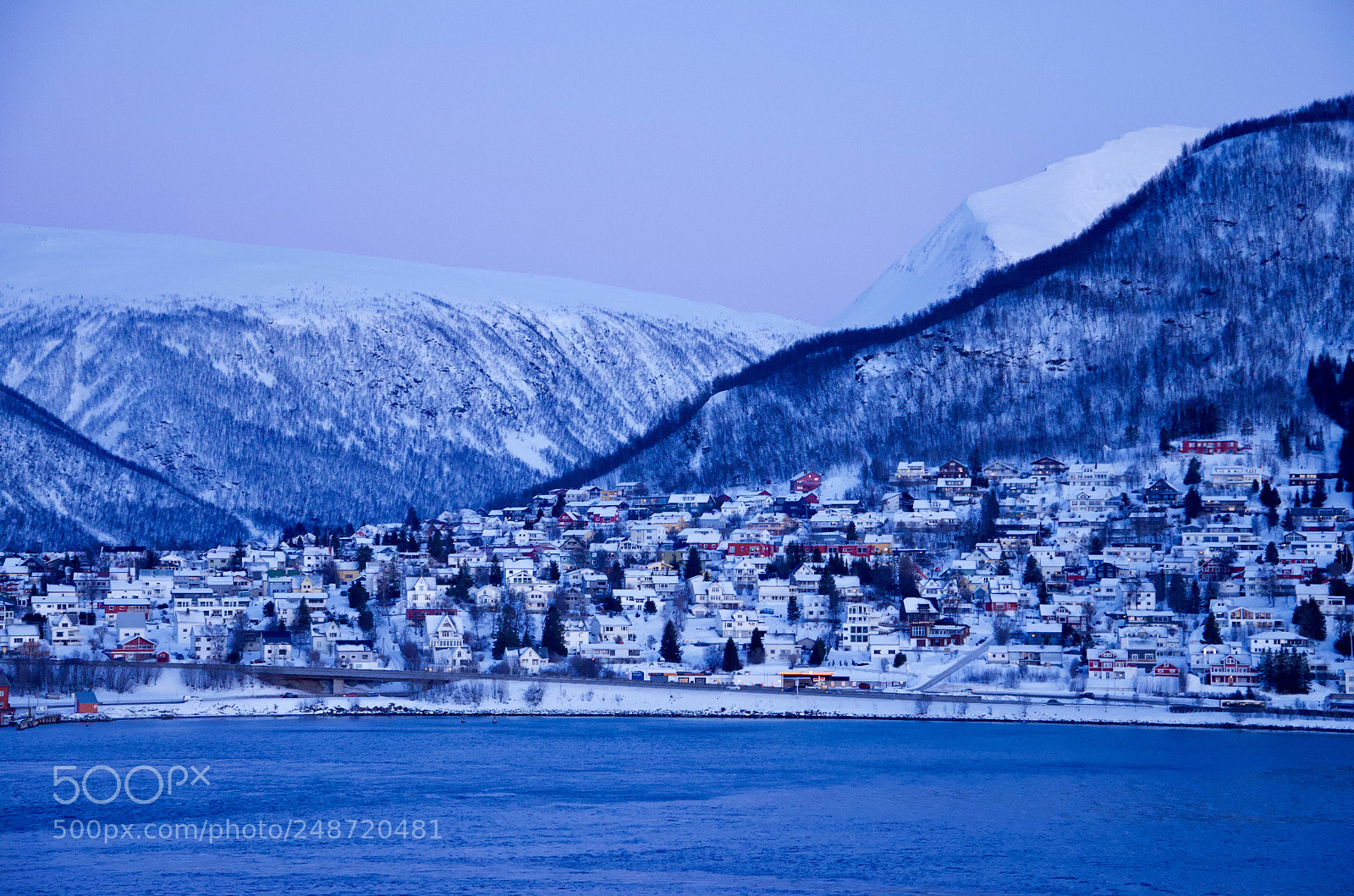 Nikon D5100 sample photo. Blue hour in tromsø photography