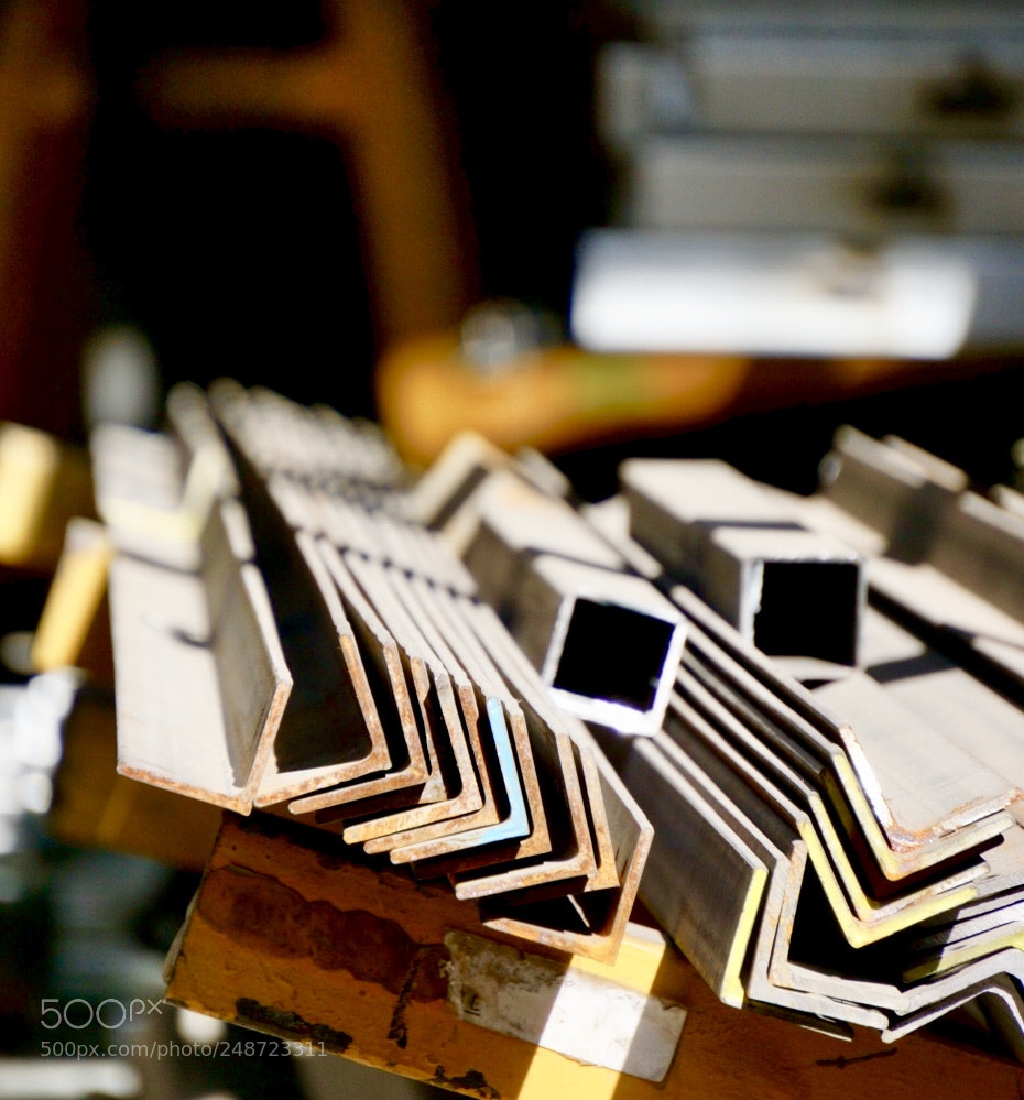 Sony a6000 sample photo. Steel stack photography
