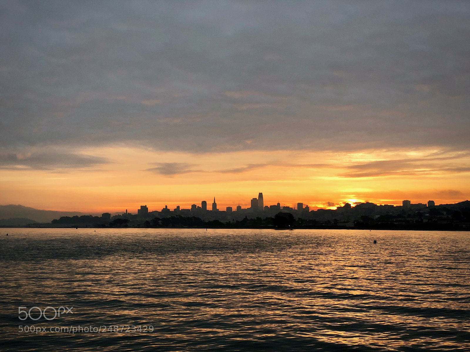 Apple iPhone X sample photo. Sunrise over san francisco photography