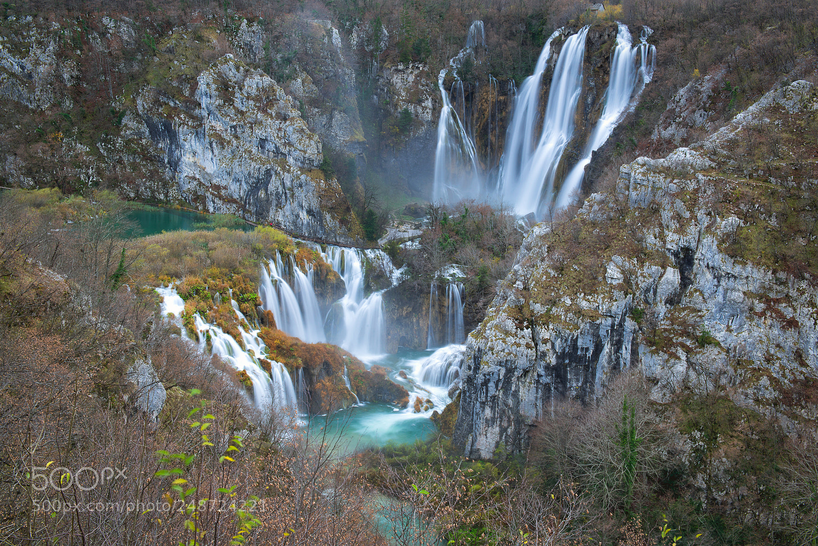 Nikon D610 sample photo. Big waterfall, plitvice national photography