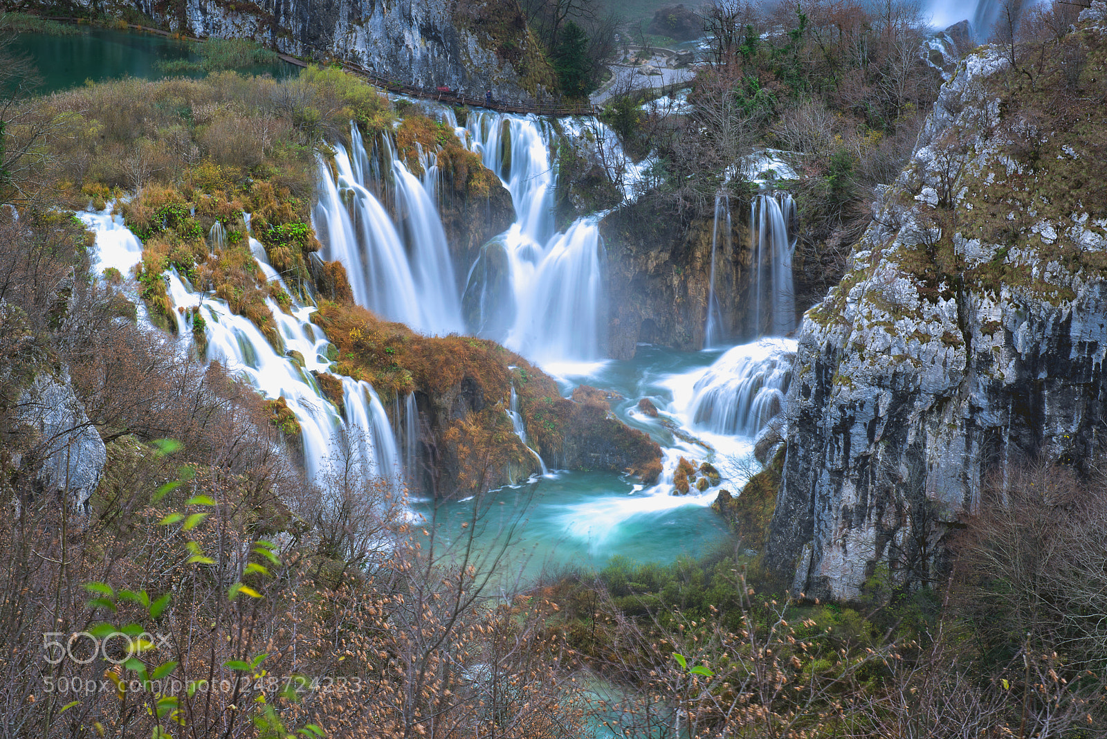 Nikon D610 sample photo. Big waterfall, plitvice national photography