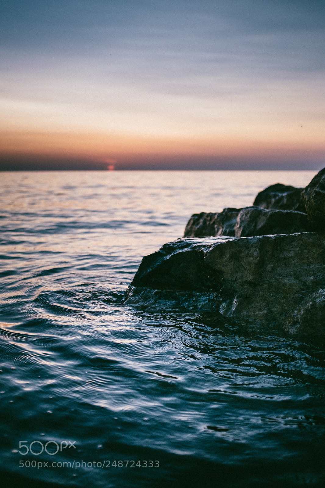 Fujifilm X100T sample photo. Sunset stone photography