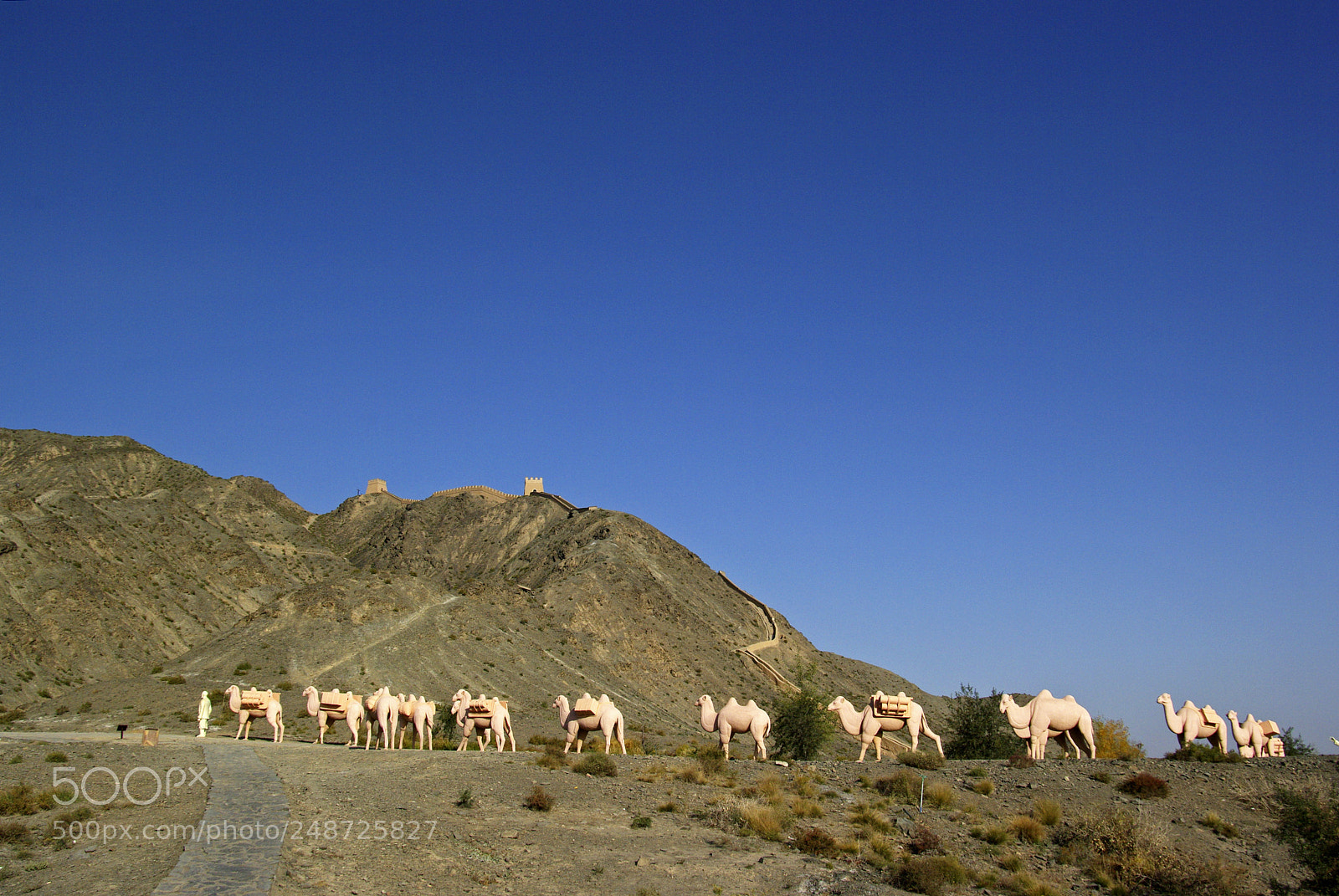 Pentax K20D sample photo. Silk road sculpture photography