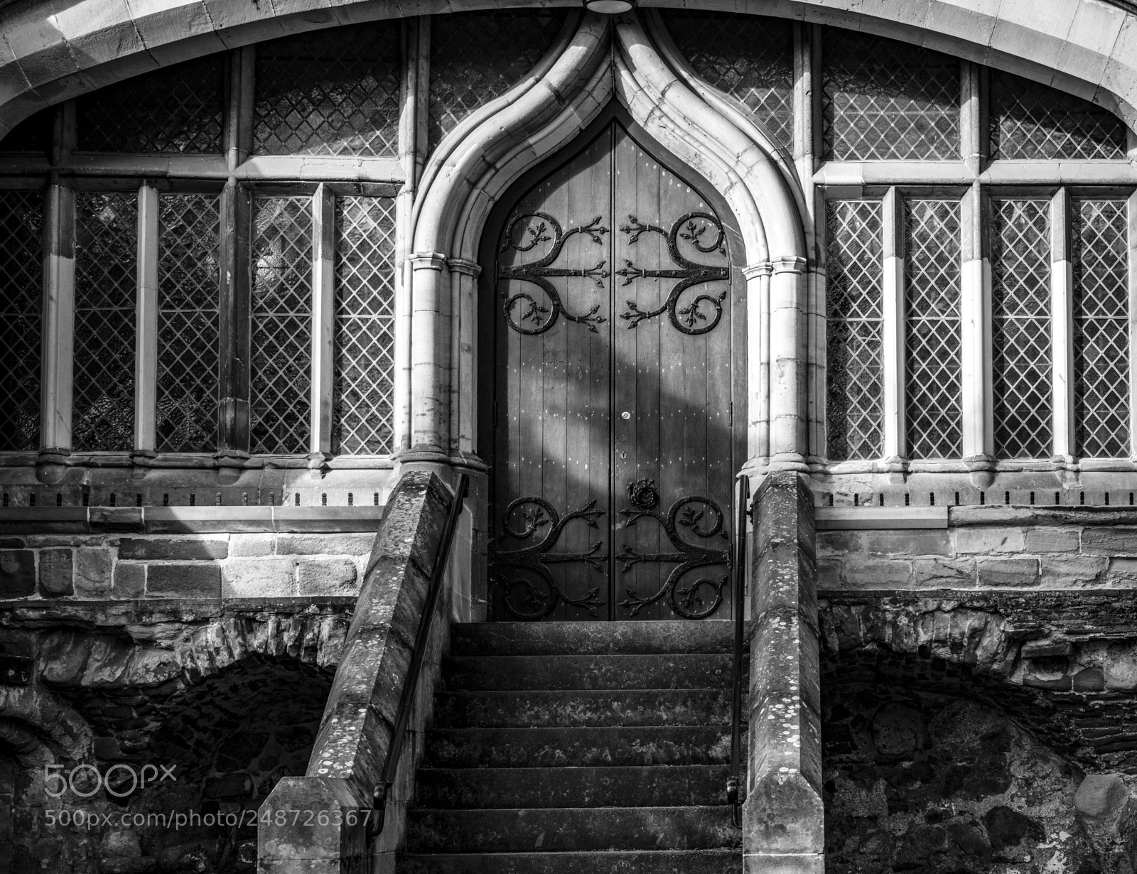 Sony a7R II sample photo. Great malvern priory doorway photography