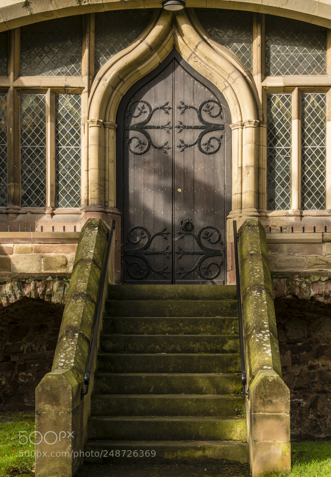 Sony a7R II sample photo. Great malvern priory doorway photography