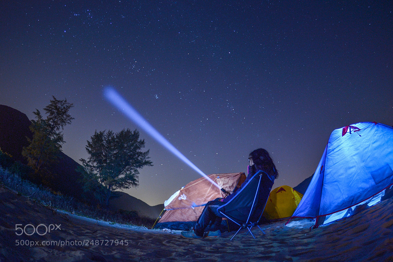 Nikon Df sample photo. Camping at night photography