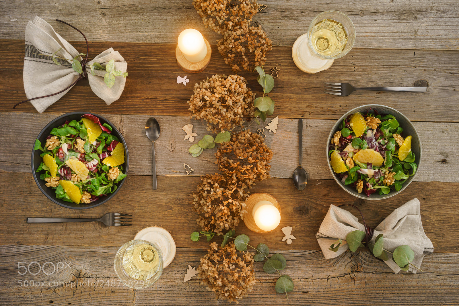 Sony a7R sample photo. Christmas menu with salad photography