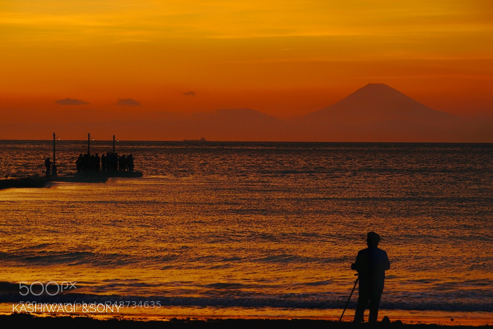 Sony a7 II sample photo. Fuji of wonderful sunset photography
