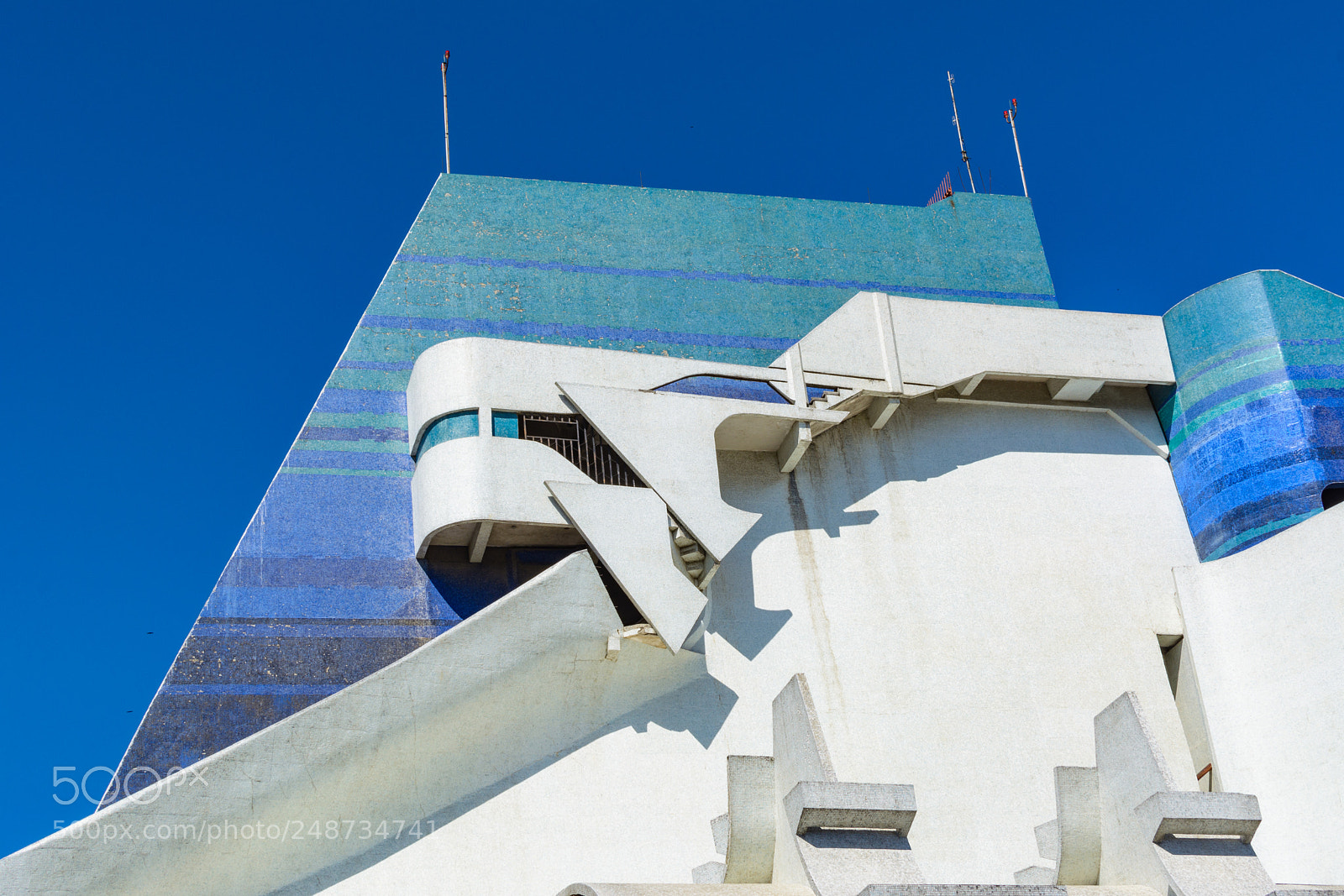 Nikon D5200 sample photo. Building top and staircase photography