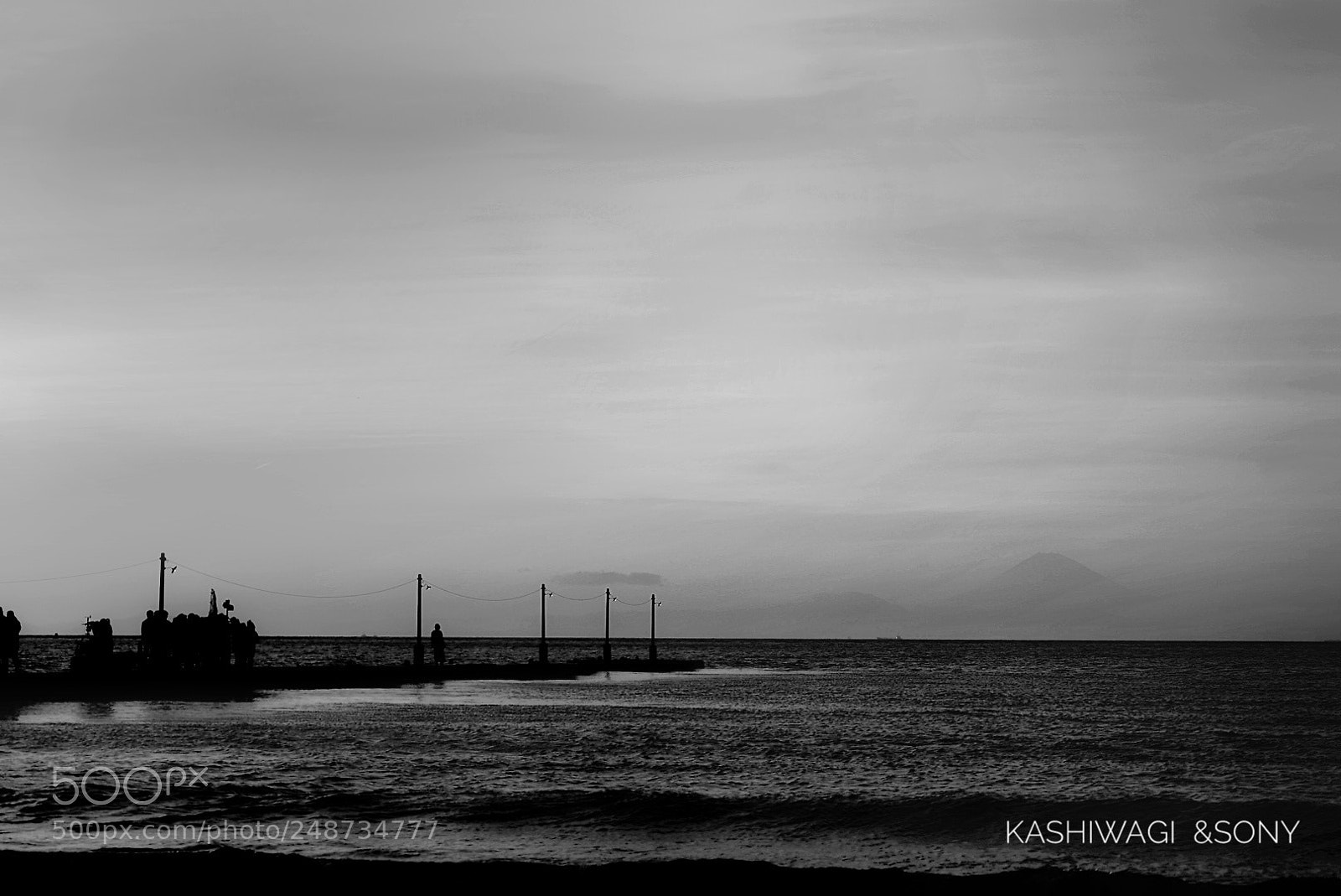 Sony a7 II sample photo. Pier and mt. fuji photography