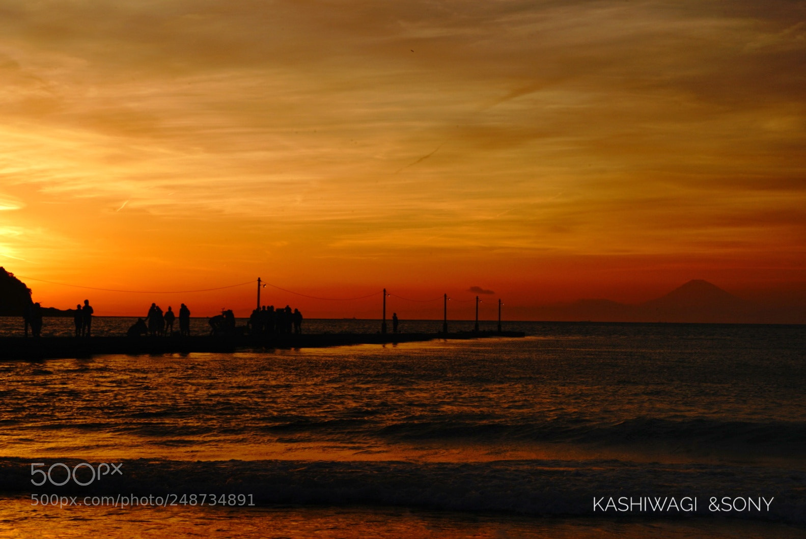 Sony a7 II sample photo. Fuji of wonderful sunset photography